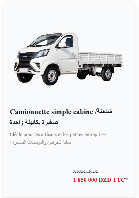 شاحنة صغيرة TIRSAM 1 كابين